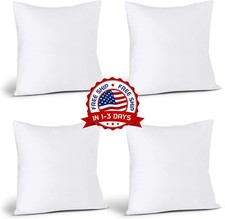 Juego De 4 Almohadas De Pluma De Ganso Para Dormir Tama o Queen Blanco NUEVO US
