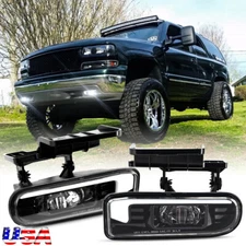 Pair LED Fog Lights DRL Bumper Lamp For Chevy Silverado 2500/1500 Suburban Tahoe