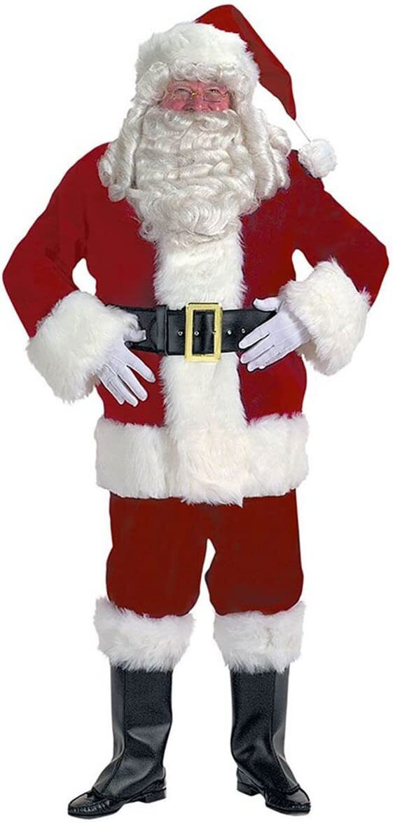 p._.q.30様 8pc Premium Deluxe Santa Claus Suit Christmas Complete