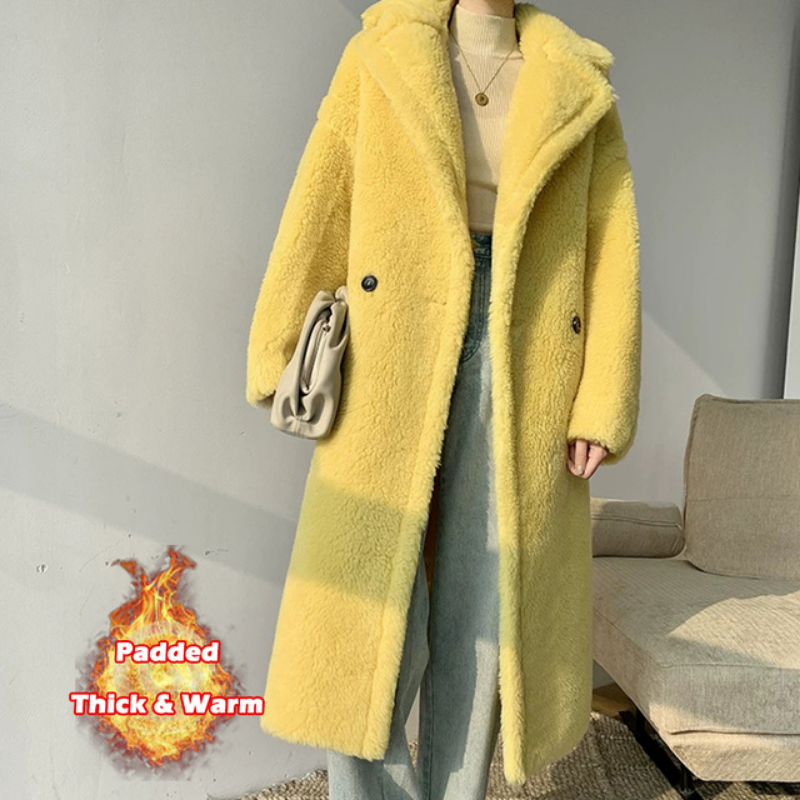 Women Winter Faux Fur Warm Long Coat Female Thick Teddy Bear Coat