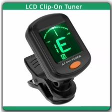 LCD Clip-On Tuner Chromatic Acoustic Electric Guitar Bass Ukulele Banjo Violin