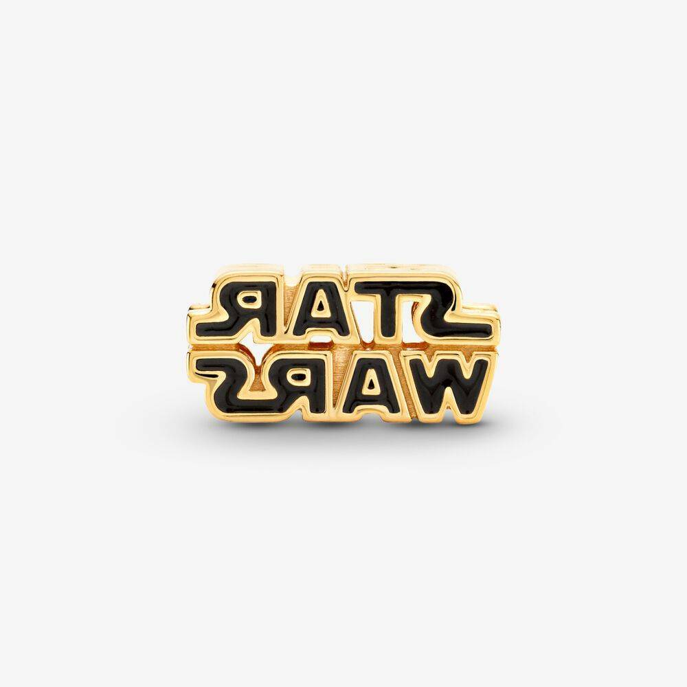 Ciondolo Pandora Disney Star Wars Logo 3D Luccicante 769247C01 Shine Oro Charm
