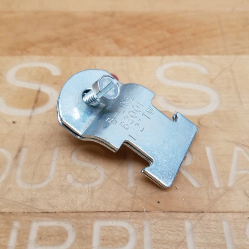 B-Line B2001 Conduit Clamp, 1/2" EMT, 16 GA, Zinc Plated - NEW