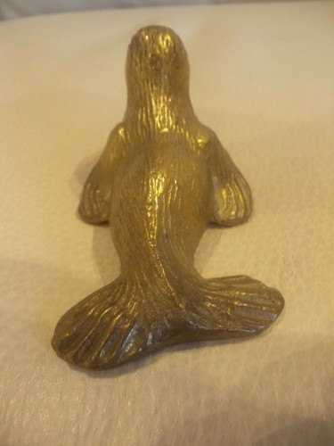 Solid Brass Miniature BABY SEAL/SEA LION, 3 1/2" Long/Wide! - Picture 6 of 12