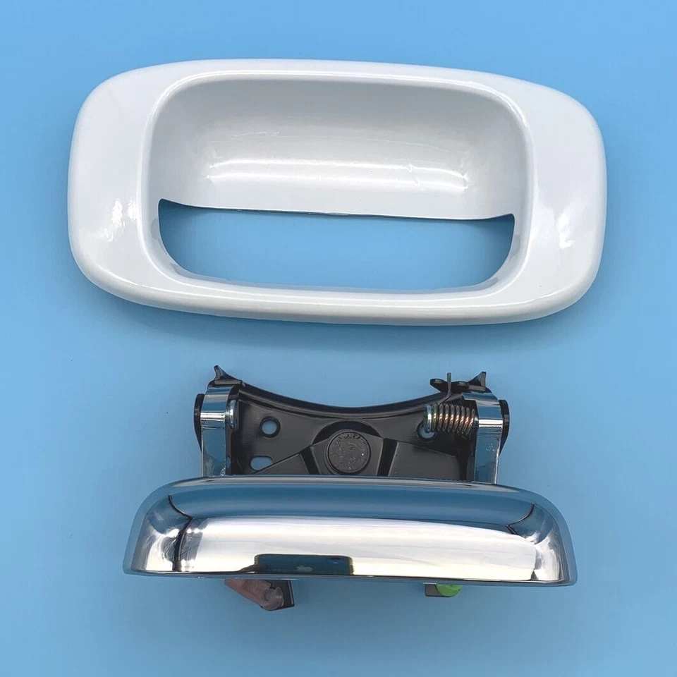 99-06 GM 雪佛兰 GMC Silverado Sierra 奥林匹克白色尾门把手和表圈 — 第 3/4 张图片