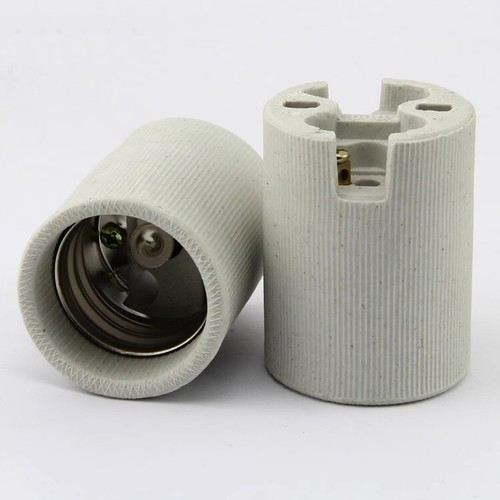 2x E40-Sockel, Lampenfassung, Porzellan, Keramik Fassung Light Socket,