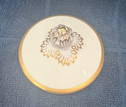 Vintage Noritake Patricia weiß Milchkännchen & Zucker mit Goldrand 4982 - Bild 7 von 9