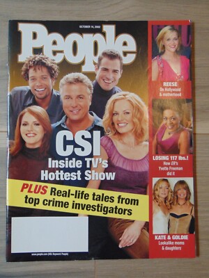 People Magazine Oct 14, 2002 - CSI Inside Tv s Hottest Tv show - Kate and Goldie