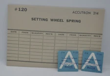 Lot of 2  Accutron 214 Setting Wheel Spring #120 *NOS