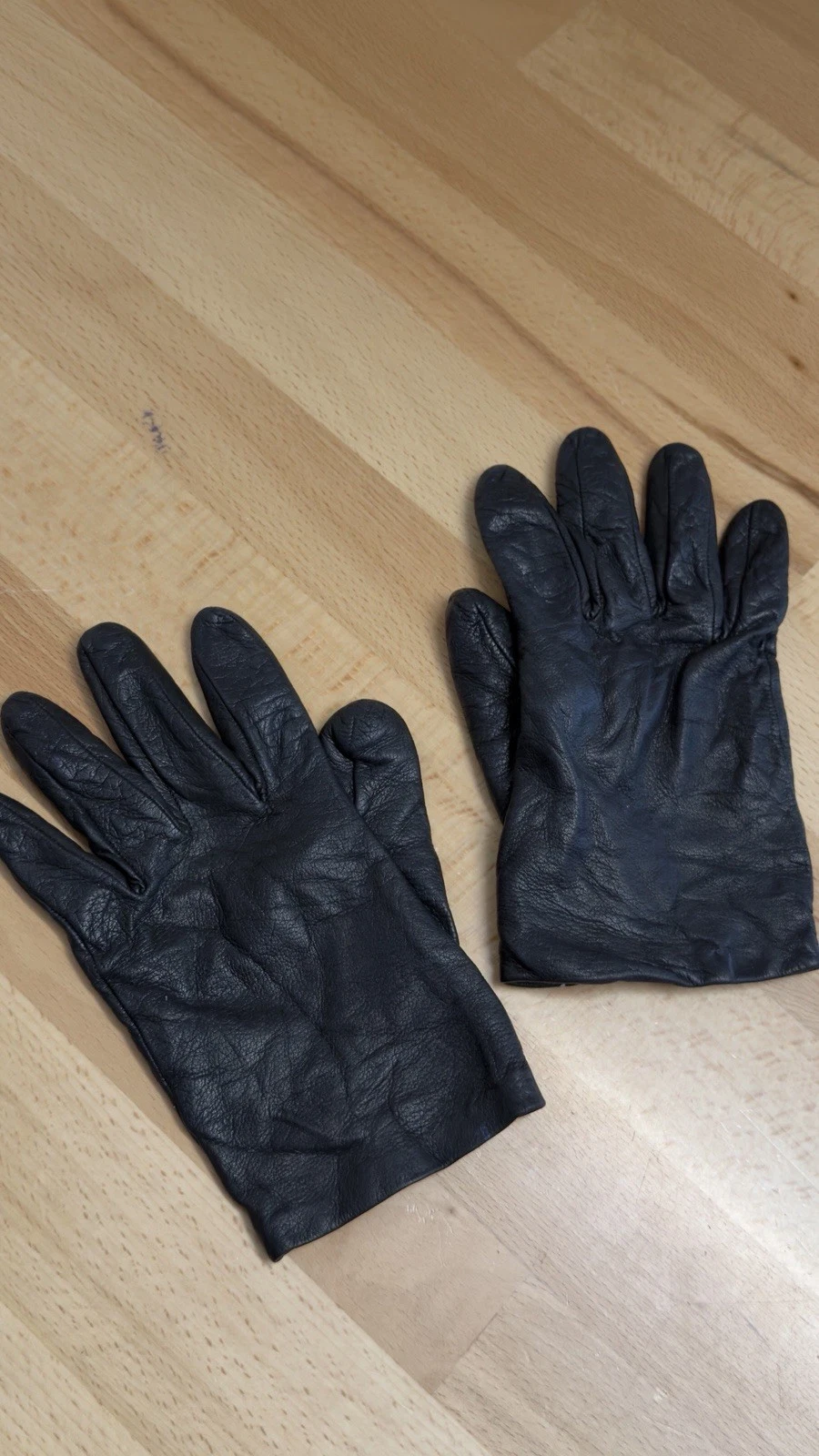 VTG Sergio Di Cori Black Leather Gloves Made in Italy Womens Sz 7 /M Luxury