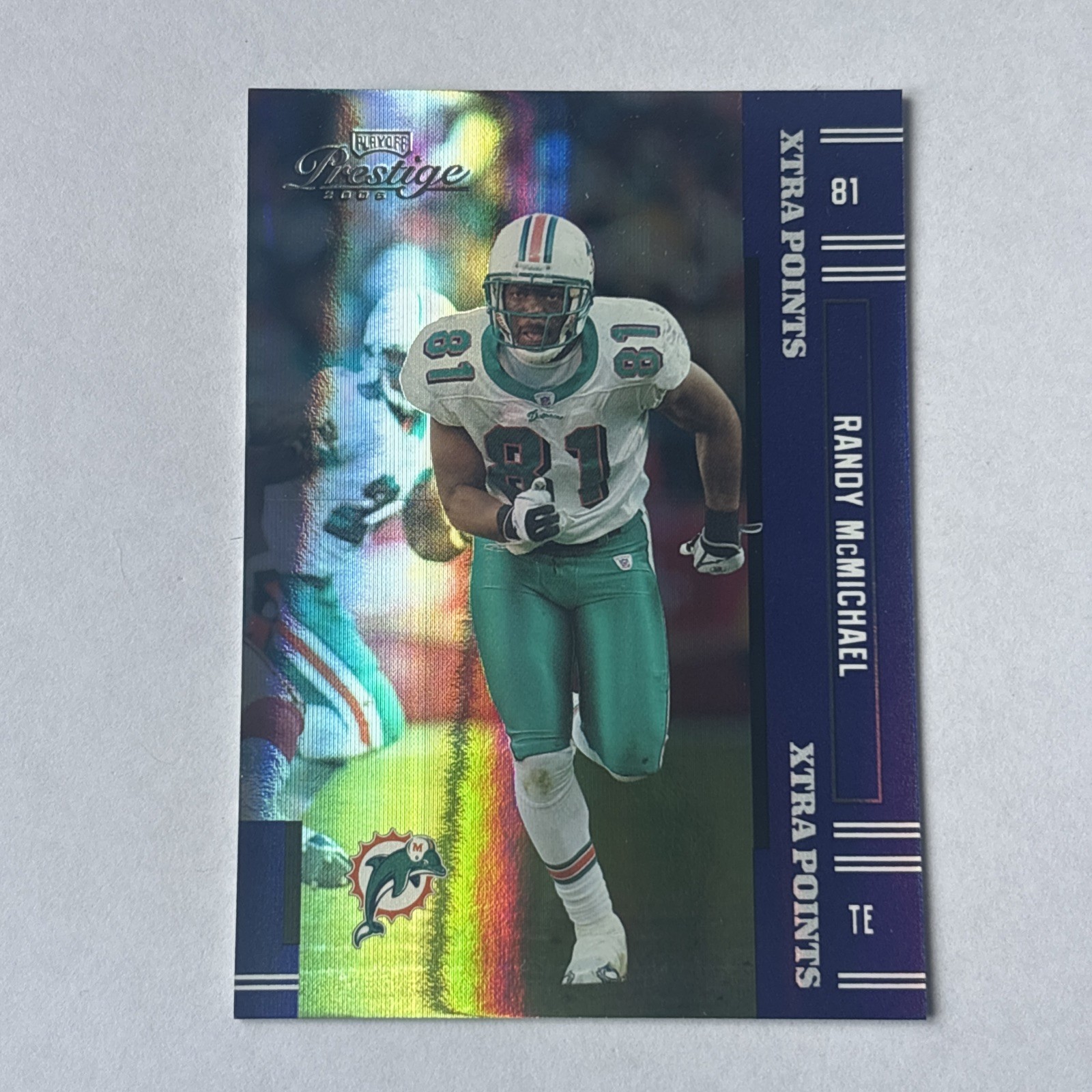 2005 Playoff Prestige Xtra Points BLUE 3/100 Randy McMichael #69 Dolphins