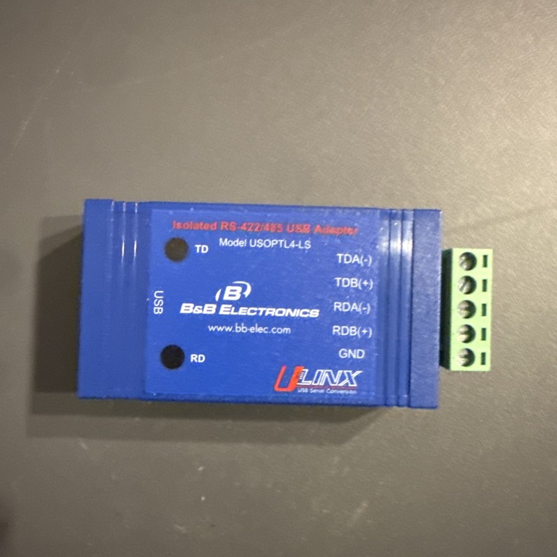 B&B Electronics Ulinx USOPTL4-LS USB RS-422 RS-485 Isolated Adapter Untested