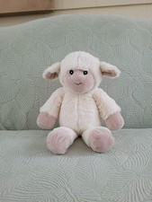Lamb Rattle Plush 13" Cream Tan Stuffed Toy 2017 Kellytoy