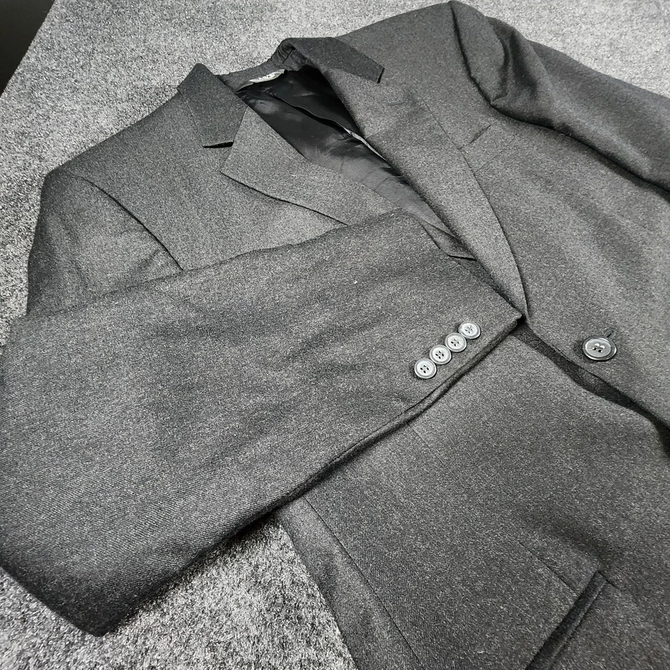 Traje Jos A Bank 2 Piezas Lana Cachemira Negro Pantalones Plisados Puños Para Hombre 41R 35x31 Foto 4 de 4