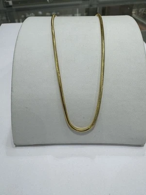 585 GOLD Schlangenkette 7,7gramm.Gelbgold 45cm lang.Neue Kette+Etikett.14KT Gold - Bild 1 von 4