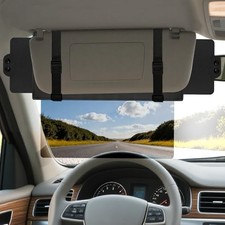 Sun Visor Extender for Car Polarized, UV400, PC Lens, 2 Side 1 Pack Black
