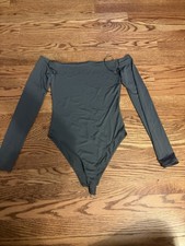 ZARA Gray Long Sleeve One Piece Women's Bodysuit Size M EUR M USA M MEX 18