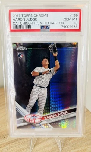 Aaron Judge 2017 Topps Chrome #169 Prism Refractor Rookie PSA 10 Yankees 💎🔥💎