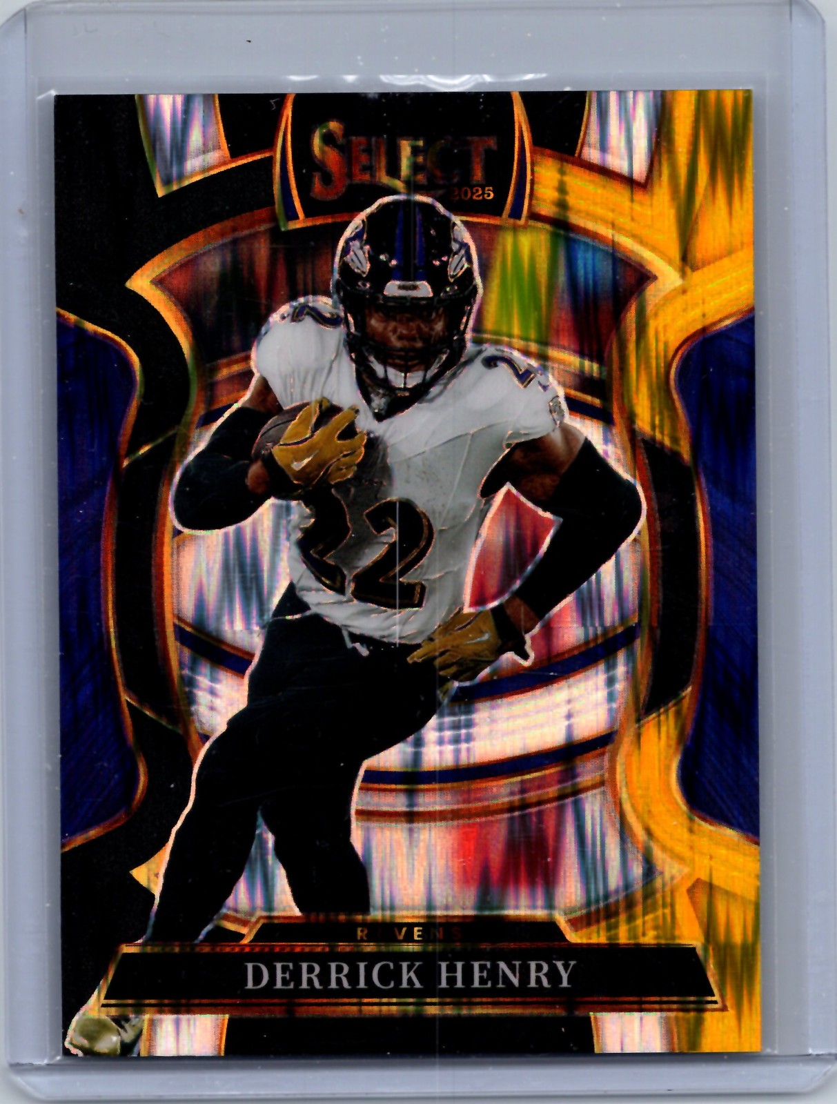 2025 Panini Select #60 Derrick Henry Black and Gold Prizm Shock