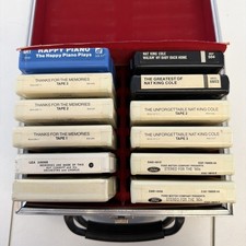 Lot Of 12 - 8 Track Tapes Wcase - Untested Ford Stereo For 80s Lot Of 12 - 8 Track Tapes Wcase - Untested Ford Stereo For 80s