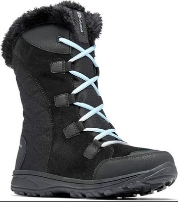COLUMBIA WOMEN'S ICE MAIDEN II SNOW BOOT - SIZE: WOMEN US 5 W - BLACK/OXYGEN