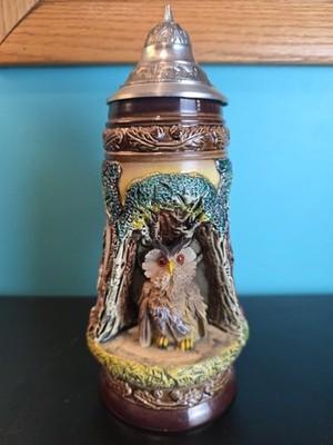 KING Werk Germany Owl Grotto Beer Stein Waldlichtung Limited Ed 9006/10000 COA