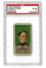1909-11 T206 Johnny Evers Portrait HOF PSA 2 piedmont tobacco baseball card