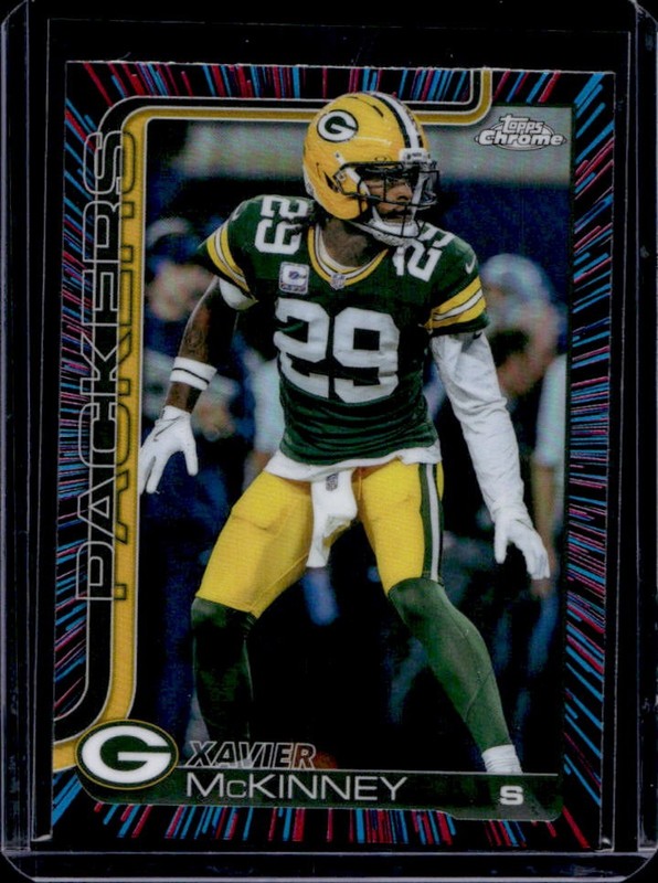 2025 Topps Chrome Xavier McKinney Neon Pulse Refractor #113 Packers
