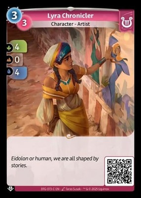 Altered Beyond The Gates Card #073-C Lyra Chronicler - UNSCANNED