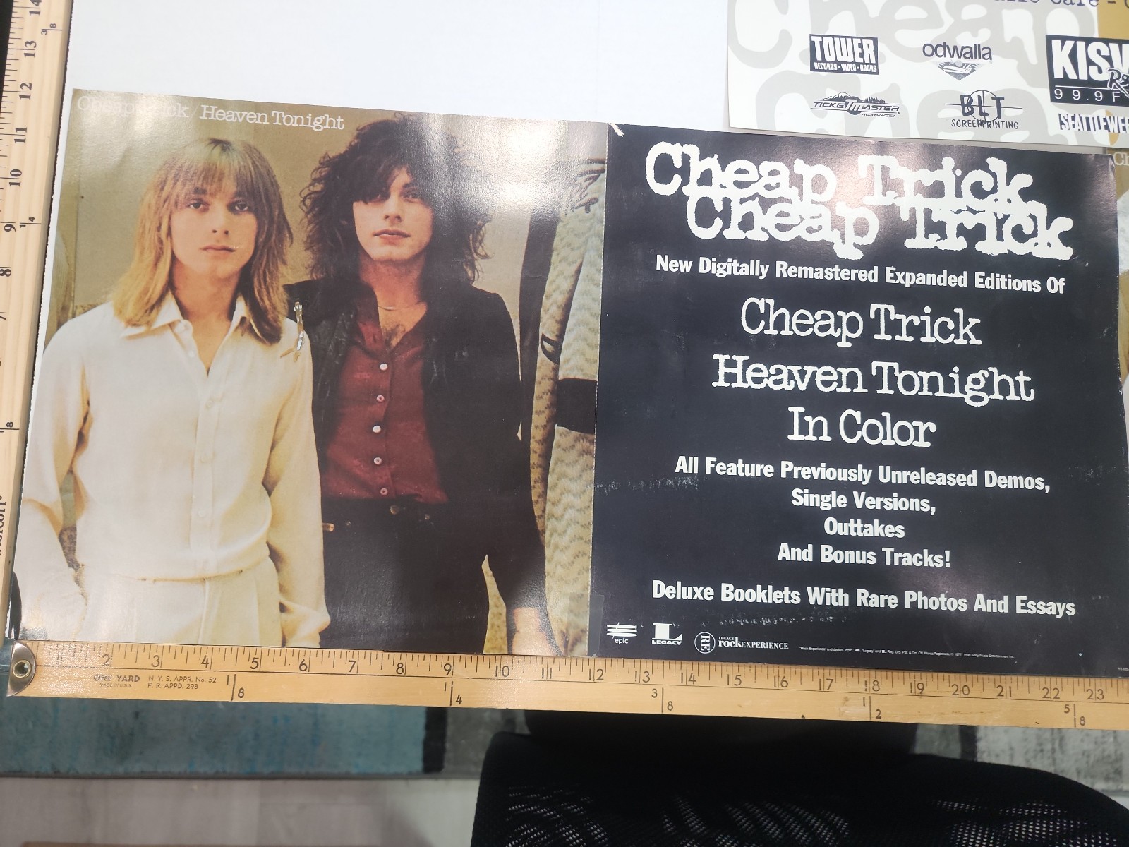 Lot 3 Cheap Trick Promo Posters Three Night Stand  18x24 & Heaven Tonight 12x24
