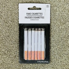 Fake Cigarettes Costume Accessory 3.25" 6 Count Durable  Realistic Joke Funny