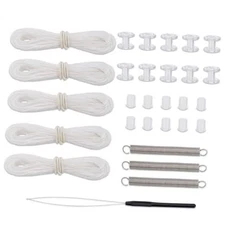 RV Pleated Shade Repair Kit, RV Window Shade Restringing Kit, Repair and White