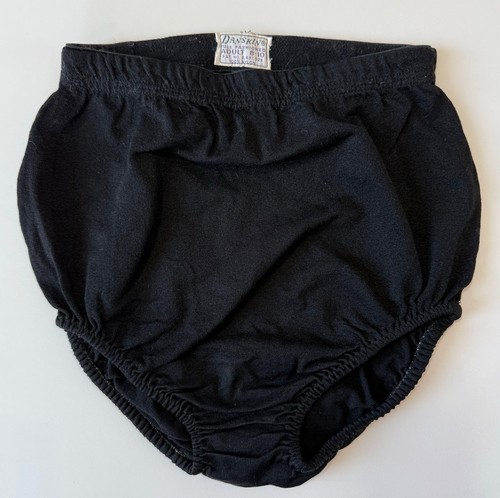 Vintage Danskin Brief Size 8-10 Black High Waisted Full Coverage Costume Dance S
