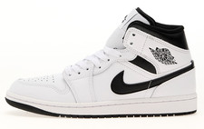 Nike Air Jordan 1 Mid Mens Shoes Boots Trainers UK Size 15  DQ8426 132  White
