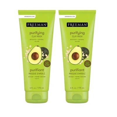 2pcs Freeman Avocado Oatmeal Clay Mask 175ml Facial Skin Care for Oily T Zone