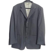 Monsieur by Givenchy Black Wool Blend Blazer Suit Jacket Size 43 Regular