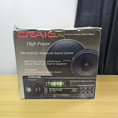 Craig ag1110K Stereo Cassette Player AM FM Radio 2 SG310 Powerplay Speakers 6.5''