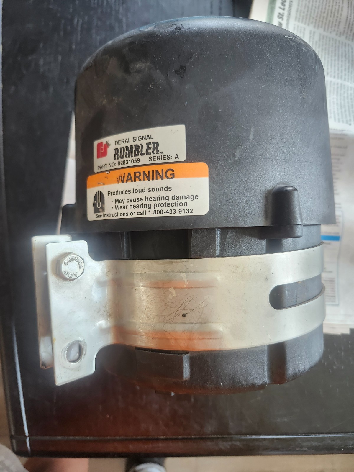 Federal Signal Rumbler Low Frequency Speaker Series: A    Part No: 82831059