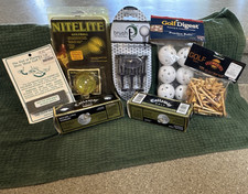 Lot mixte de 56 balles de golf Callaway HX Tour avec balle de golf NiteLite, brushT, fouille de golf