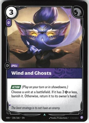Wind and Ghosts 106/166 IN HAND Uncommon Vendetta Riftbound Near Mint