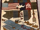 Hand Knotted Twin Tower Afghan War Pictorial Balouch Wool Area Rug 2.5 x 1.11 Ft — photo 4