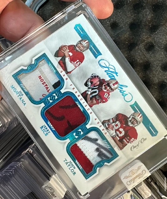 2022 Flawless Joe Montana Jerry Rice John Taylor 49ers Trio Patch (1/1)