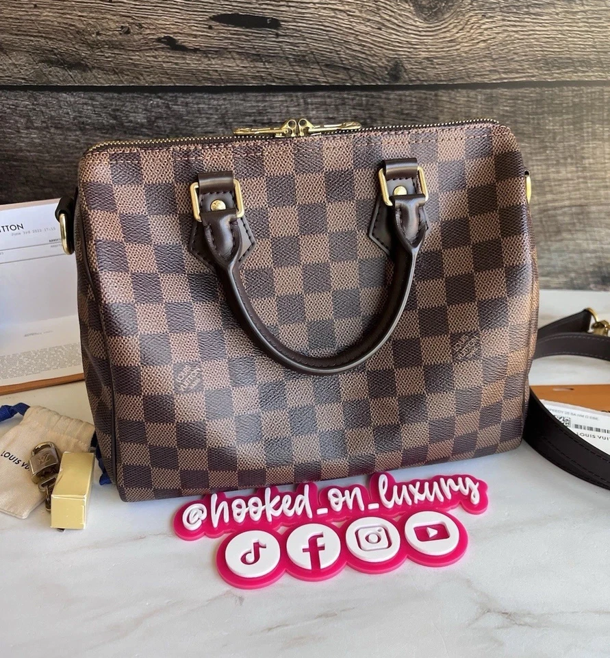 Bolsa e recibo Louis Vuitton Speedy 25 Bandouliere Damier Plane VENDEDOR EUA - Imagem 4 de 4