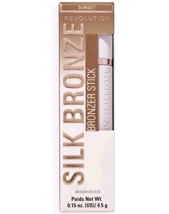 Revolution Skin Silk Bronzer Stick Cream Bronzer In A Stick Shade Medium Sunset 4.5 G - Image 2