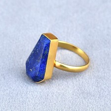Natural Lapis Lazuli 925 Sterling Silver Ring