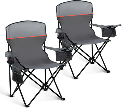 LET'S CAMP Campingstuhl 2Er Set Klappstuhl Campingsessel Mit Getränkehaltern Fal
