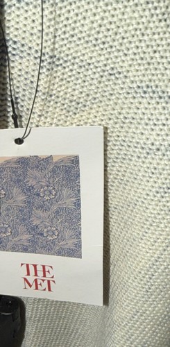 Foulard William Morris Marigold Metropolitan Museum Art bleu ivoire châle enveloppant NEUF - Photo 3/3
