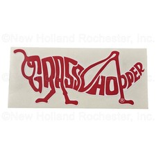 Grasshopper Red/White Medium Emblem Decal Par...
