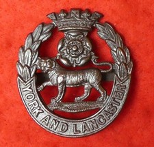 York & Lancaster Regiment officers bronzed cap badge