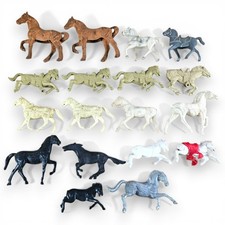 Vintage Toy Horse Lot of 18 Marx Mixed for Toy Soldiers Indians Calvary Plastic